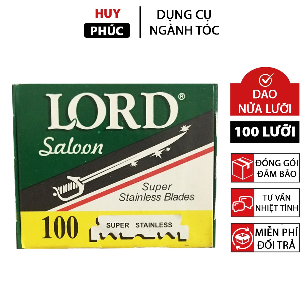 Dao cạo râu Lord nửa lưỡi 100 cái dao lam LORD chính hãng công ty