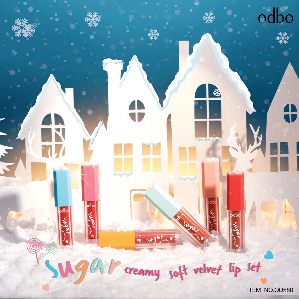 Set Son Mini Kem Lì Mềm Mịn Odbo Sugar OD580