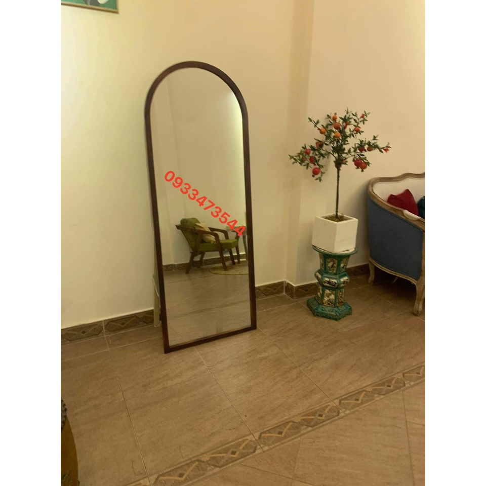 Gương soi toàn thân gỗ thông cao cấp kèm chân