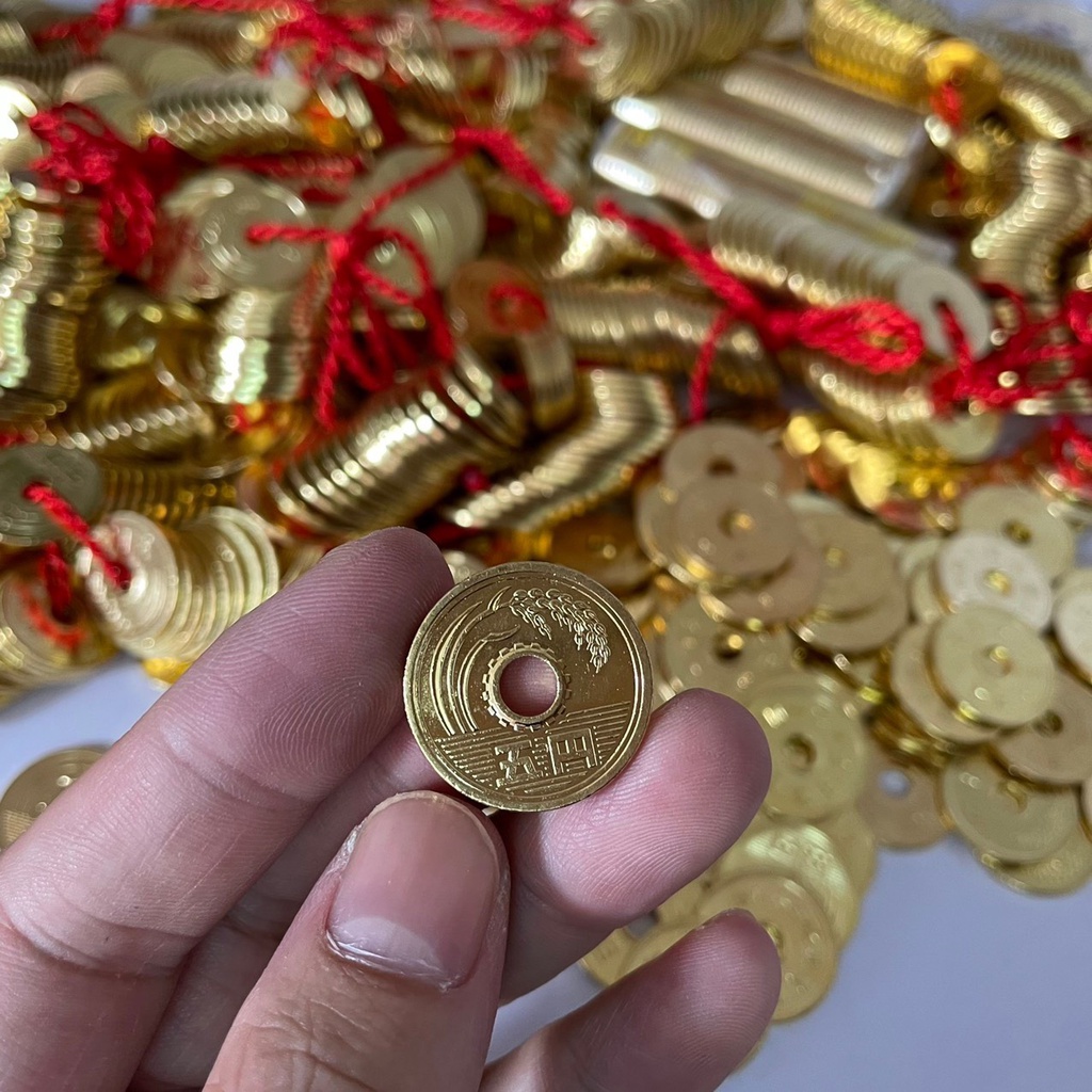 Đồng Xu 5 Yên Nhật May Mắn, đồng xu may mắn, quà tặng ý nghĩa