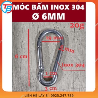 Móc xích bấm inox 304 - cáp thép thái bình vina
