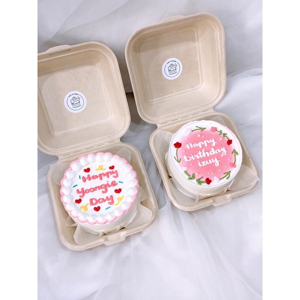 BÁNH KEM BENTO MINI SIZE 10CM MẪU ĐƠN GIẢN