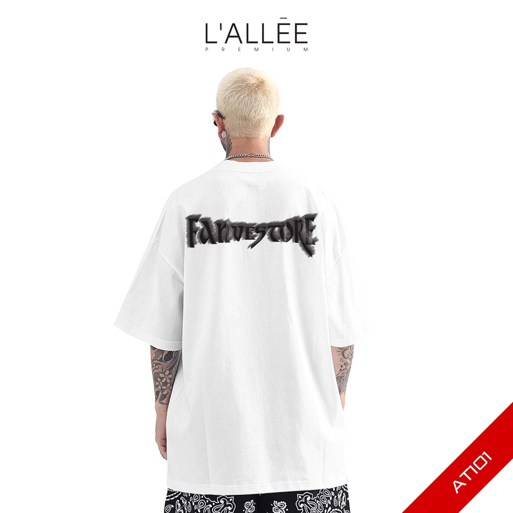 Áo thun Nam unisex LALLEE họa tiết Fanve chất liệu Cotton mềm mại, Áo phông tay lỡ dáng đứng, co giãn, thấm hút  AT101