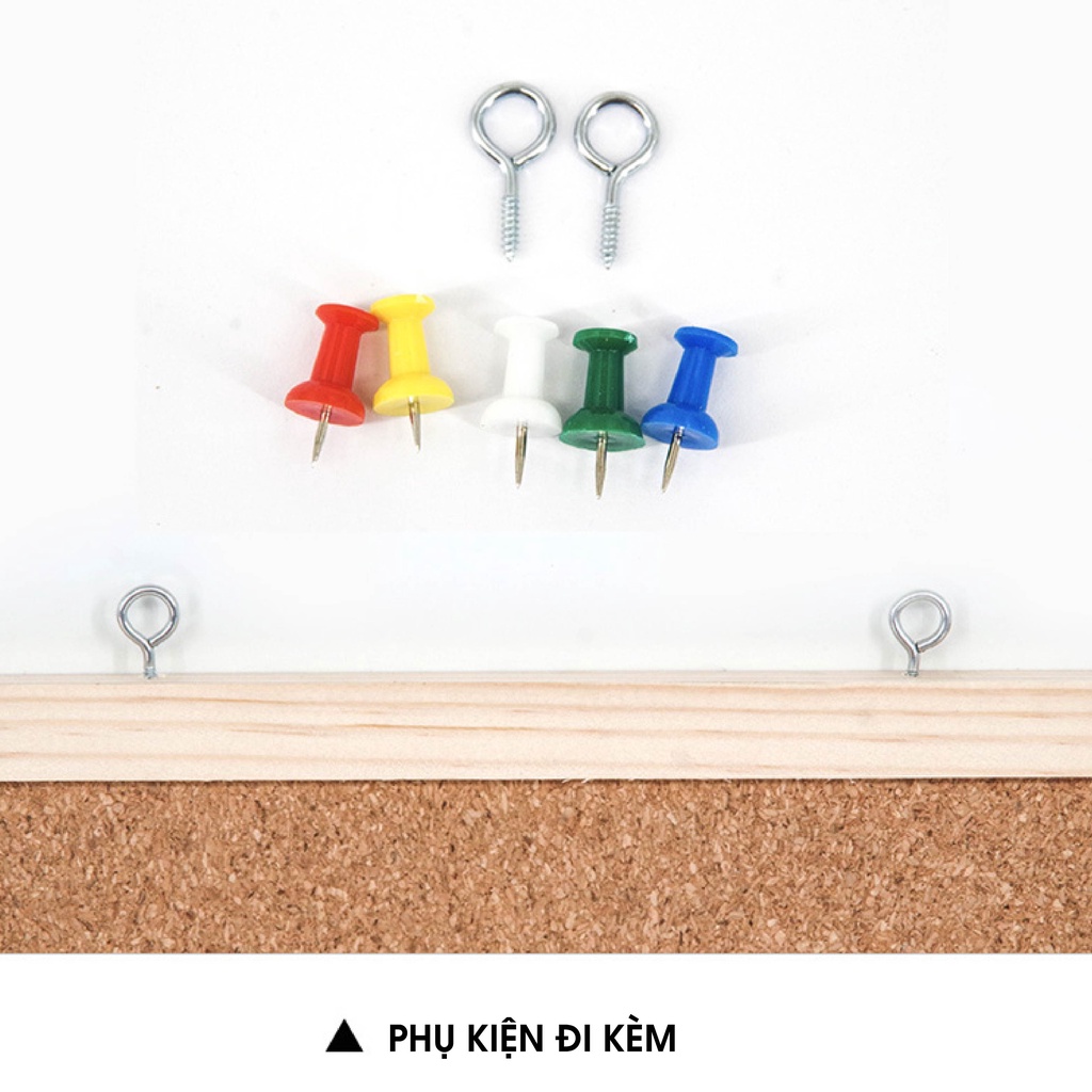 Bảng ghim gỗ bần, ghim tài liệu Lucis Decor