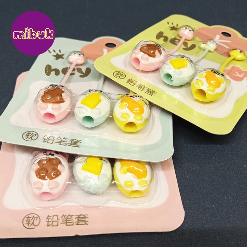 Nắp đậy bút chì dễ thương set 3 nắp hình con cú
