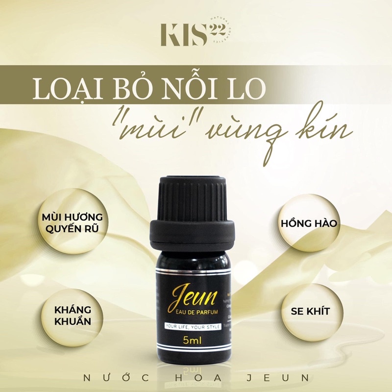 Nước Hoa Vùng Kín Jeun, Chính Hãng, 5ml, Tách Lẻ Từ Combo IFREE