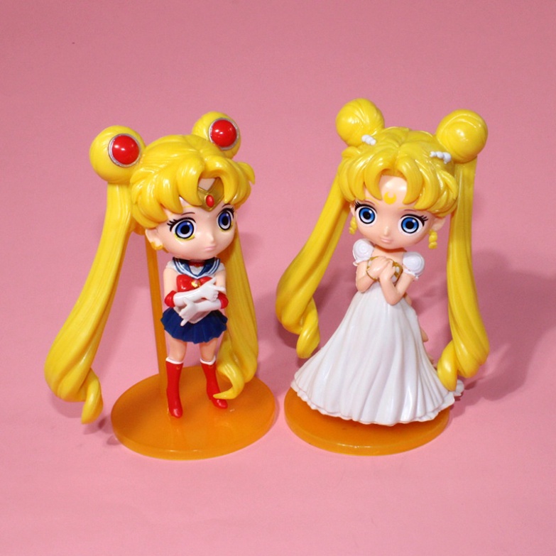 Phụ kiện trang trí bánh sinh nhật [FREESHIP❤️] thủy thủ mặt trăng nhựa đặc