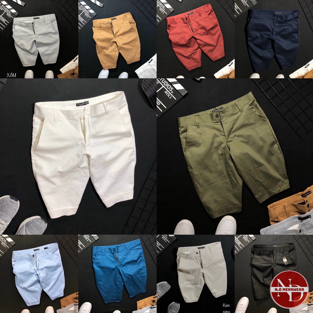 QUẦN SHORT NAM KAKI CO GIÃN FORM ÔM - N.D MENSWEAR