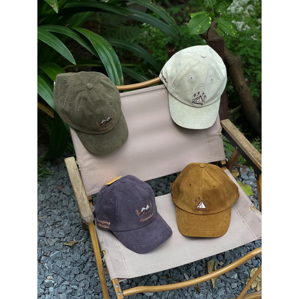 Mũ lưỡi trai nam nữ LAB+ COTTONLAB nón Camping trơn màu chất vải nhung mềm