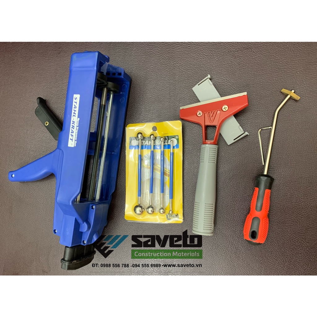 Bộ dụng cụ thi công keo Saveto ( dụng cụ làm keo saveto )