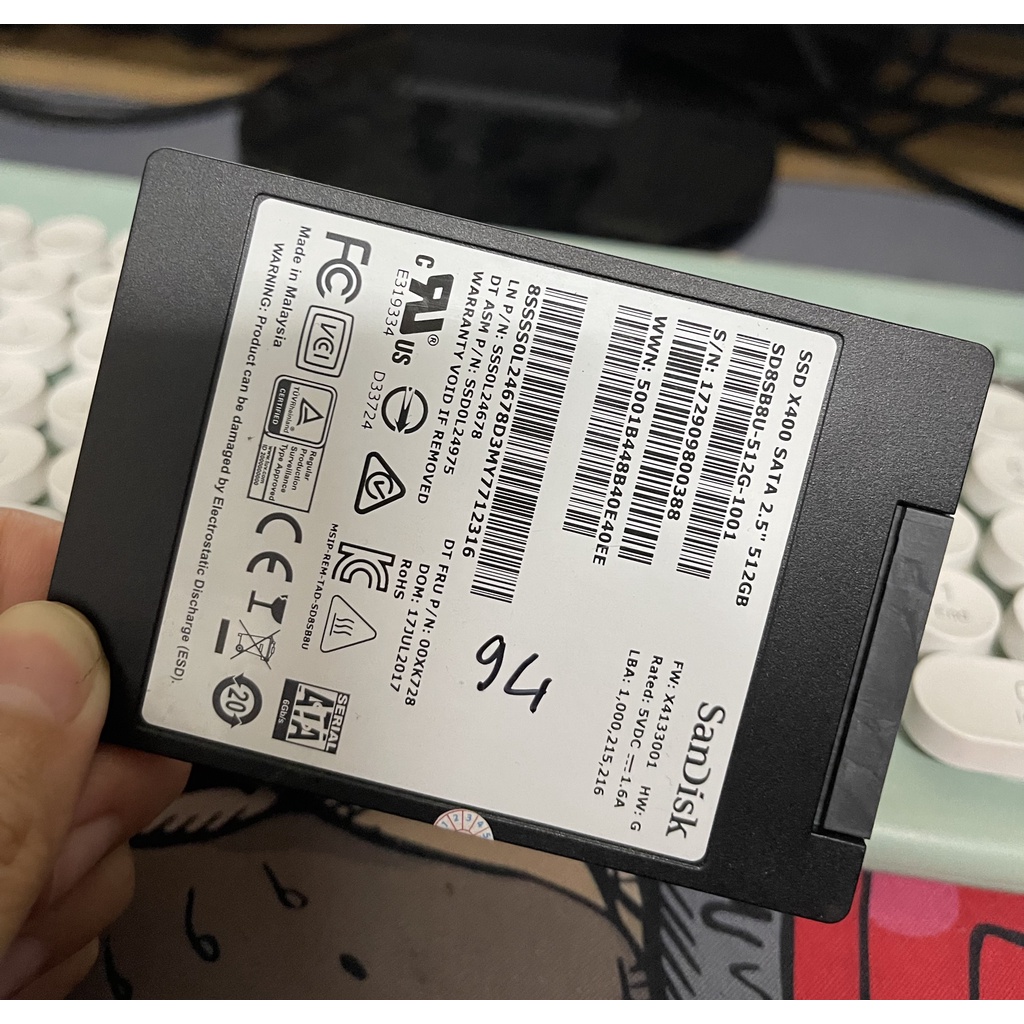 SSD 512Gb SAMSUNG SANDISK THÁO SERVER CÒN MỚI BỀN