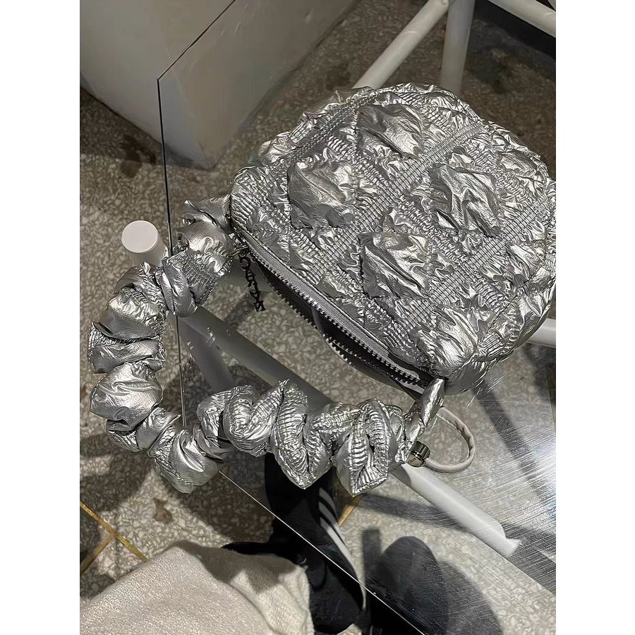 Carlyn Bag - Túi đám mây mini màu bạc