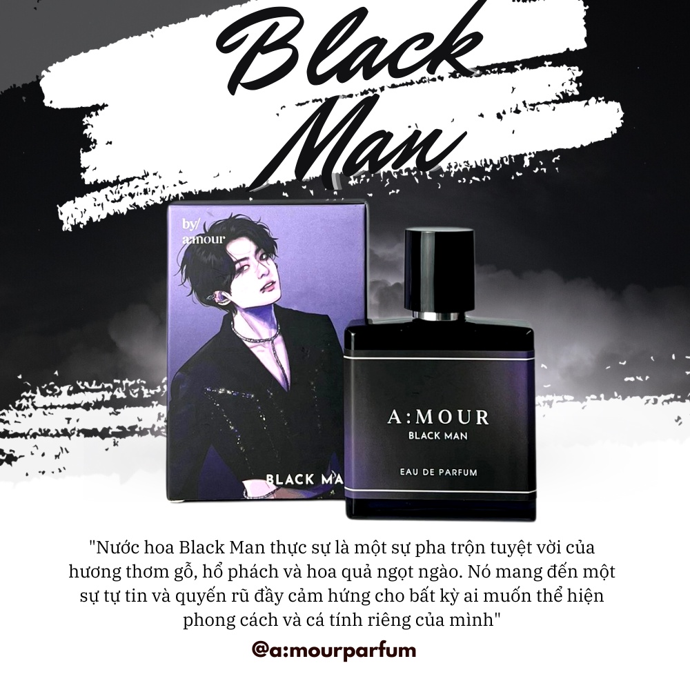 [Amour Black man] Nước Hoa Nam Nguyên Liệu Nhập Pháp Hương Thơm Mạnh Mẽ, Bí ẩn 30ml - Dạng Xịt | BigBuy360 - bigbuy360.vn