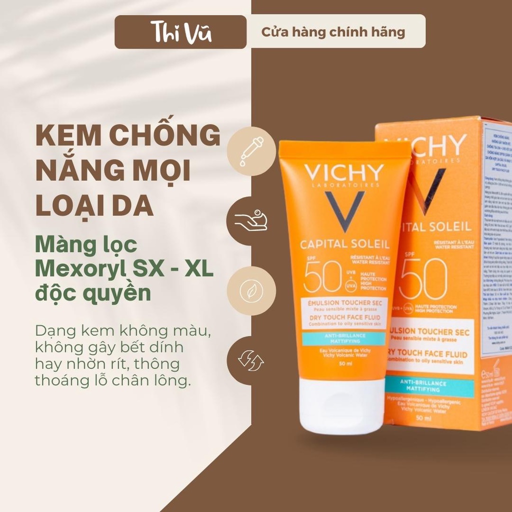 Kem chống nắng Vichy Ideal Soleil, kem chống nắng cho mọi loại da - Thi Vũ