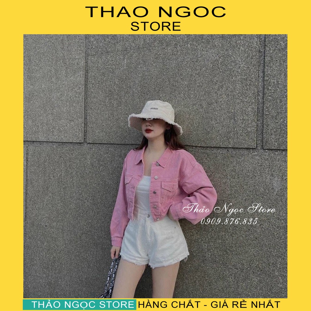Áo khoác jean túi đắp tay dài, áo khoác túi nắp form lửng! (hàng có sẵn, hình chụp thật)