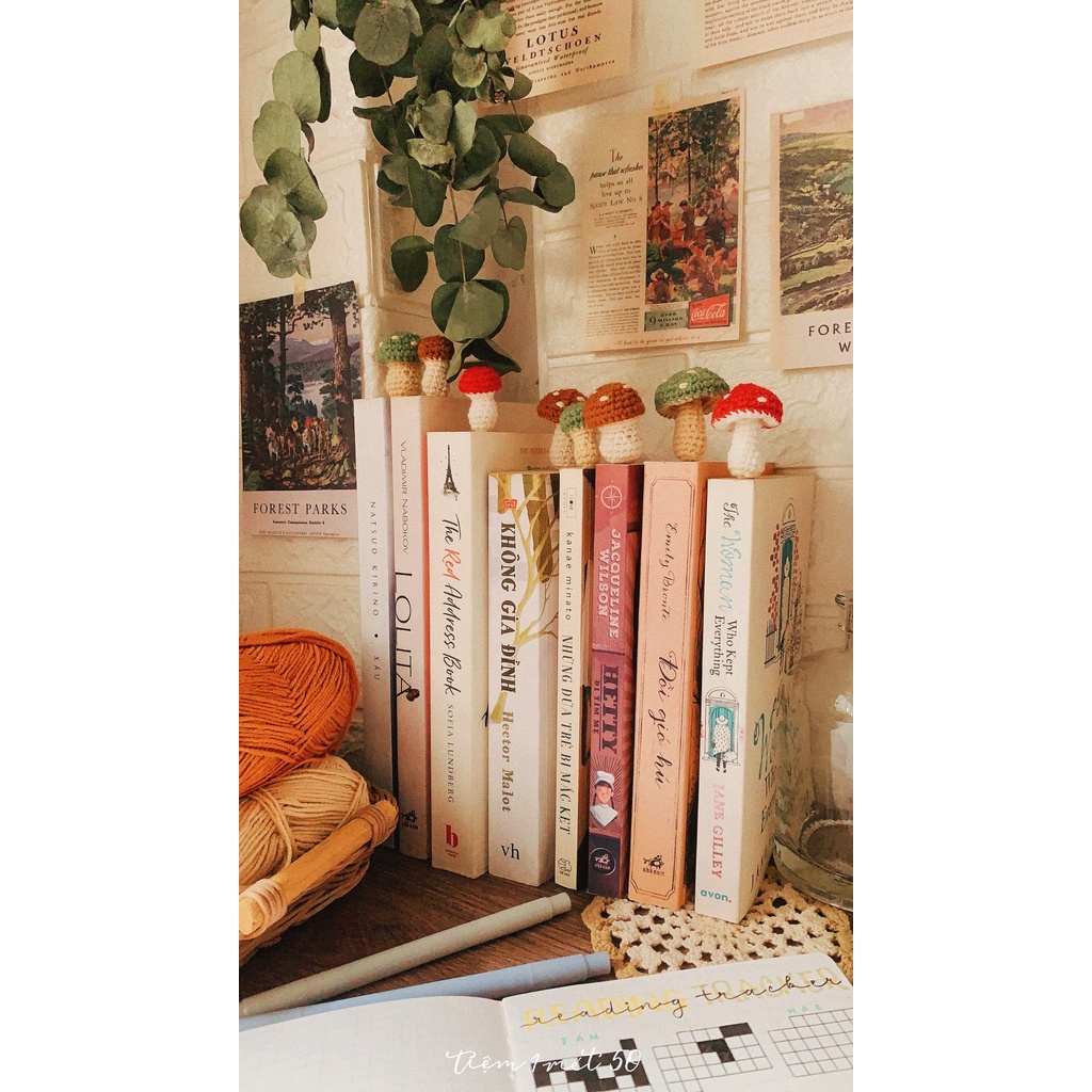 Đánh dấu sách len "Shroom " / Crochet bookmark "Shroom"