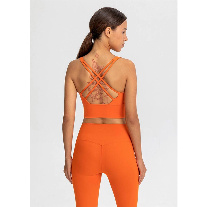 Bộ đồ tập gym yoga aerobic thể thao nữ LULU áo bra kèm mút và quần dài chất liệu thun lạnh BINSPORTS BD215