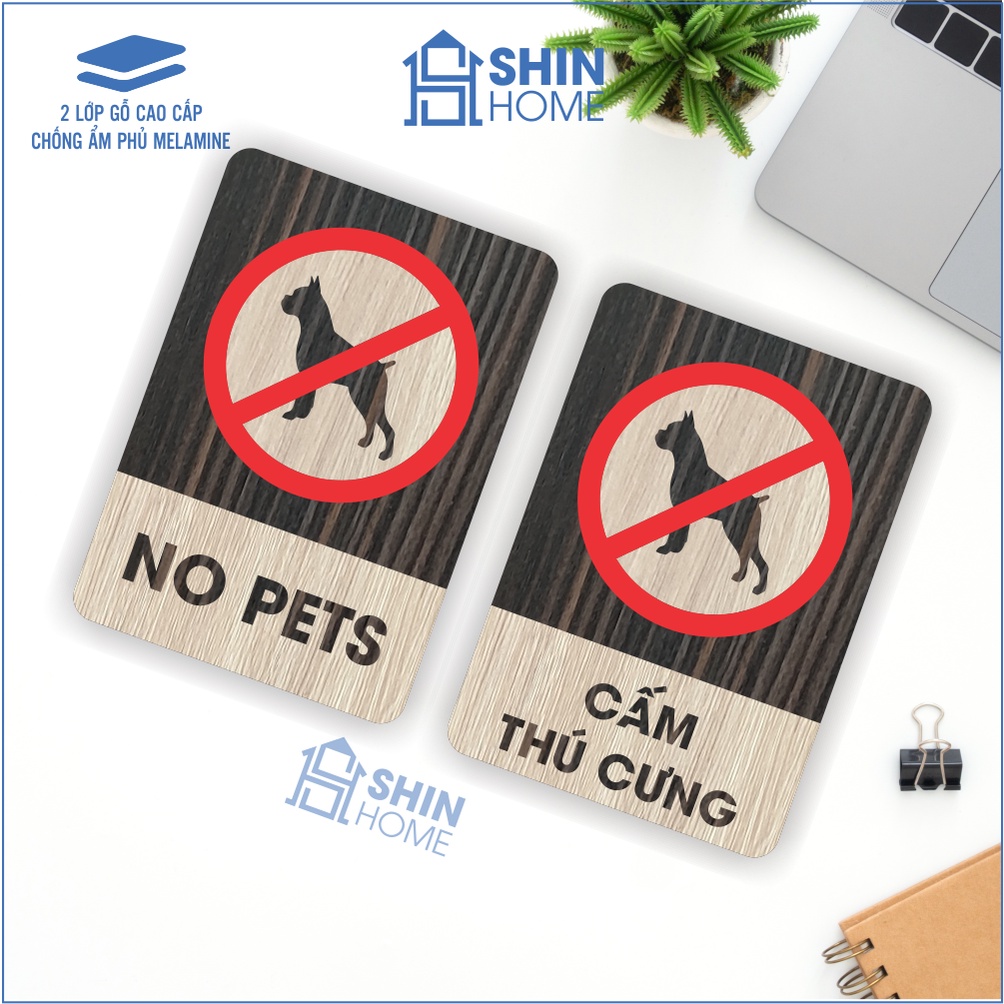 20 mẫu biển cấm bằng gỗ thường dùng, bảng no smoking, bảng không mang giày có sẵn keo dán