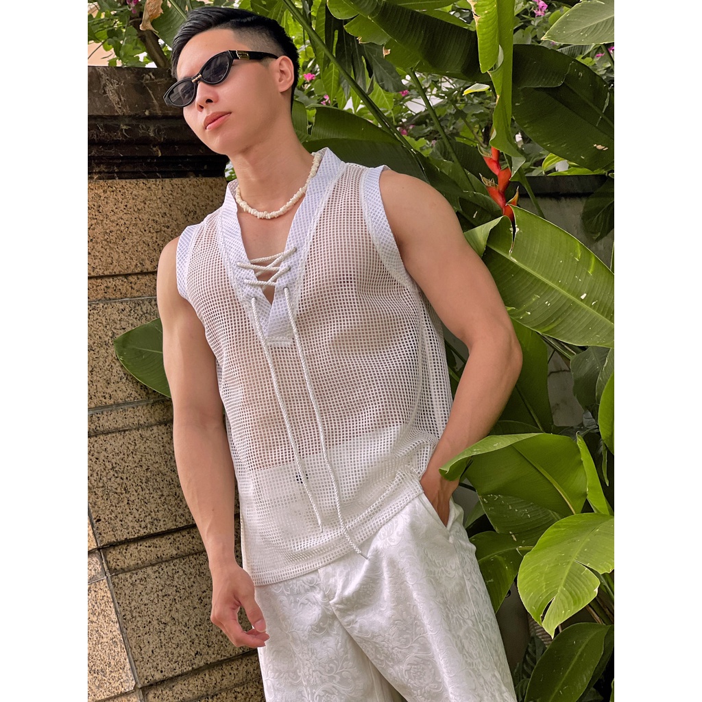 Áo Tank top lưới phom chuẩn đẹp cá tính - Free size