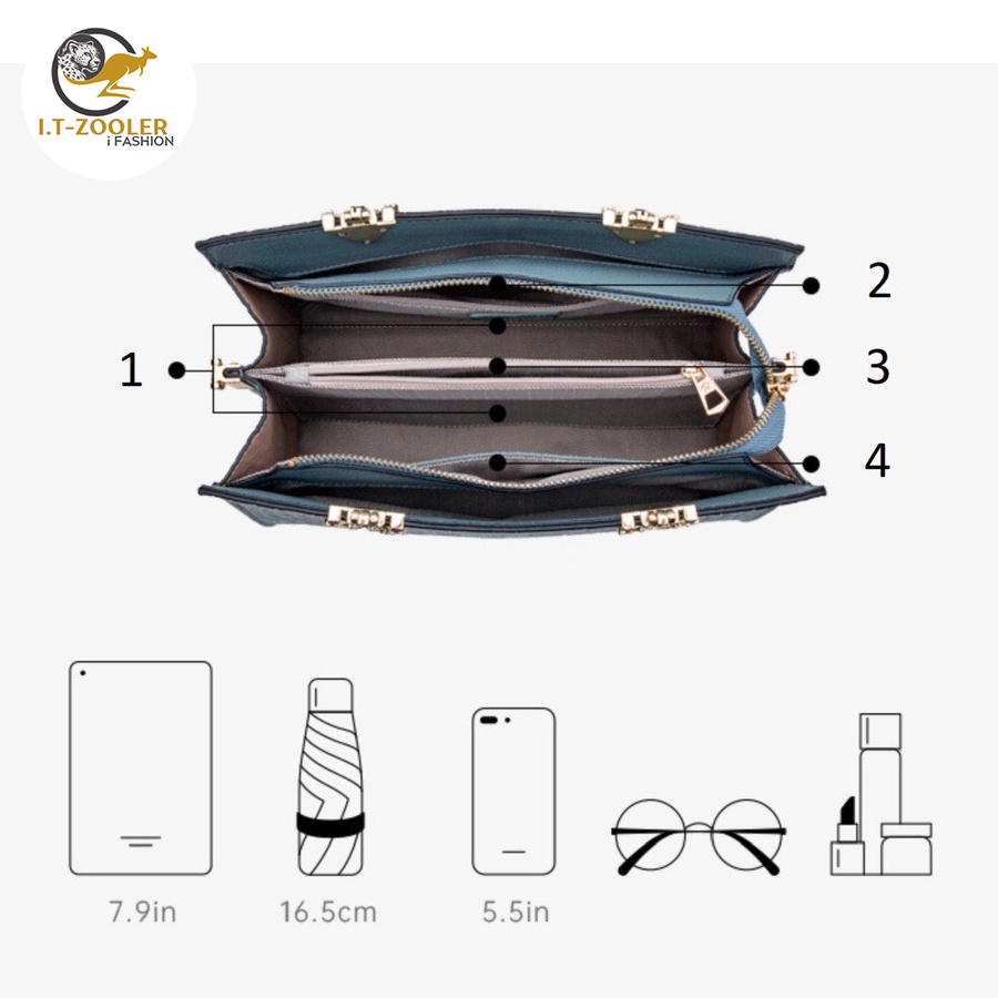 Túi xách nữ Hàng hiệu I.T-ZOOLER FullBox da thật Đẳng cấp VIPZL003 size 28.5cm Làm quà Biếu, quà Tặng, Sinh nhật...