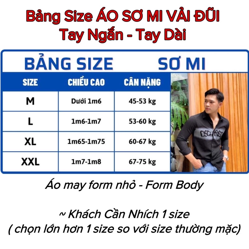 Áo Sơ Mi Nam ĐŨI DẬP NỔI CHỮ  SMTD