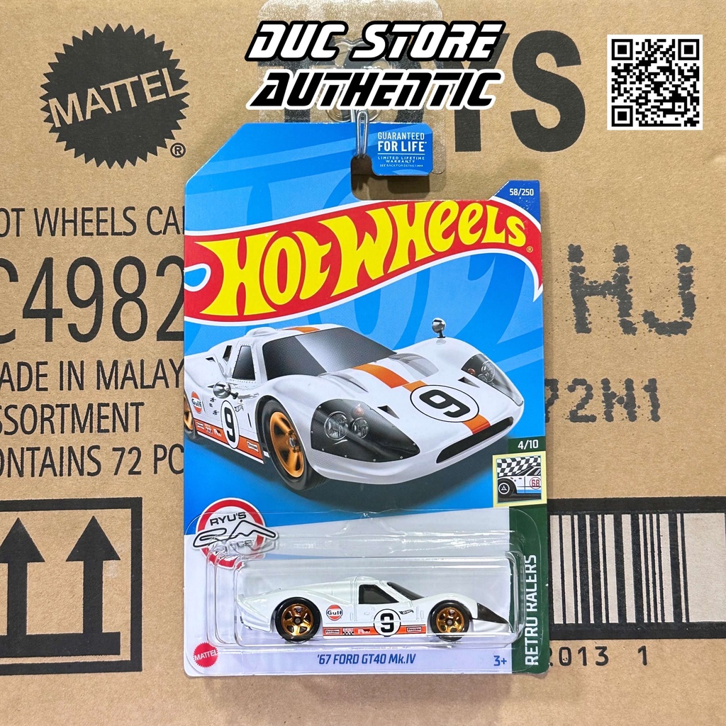 Ducstore.vn Xe mô hình HCW67 Hot Wheels 67 Ford GT40 Mk.IV