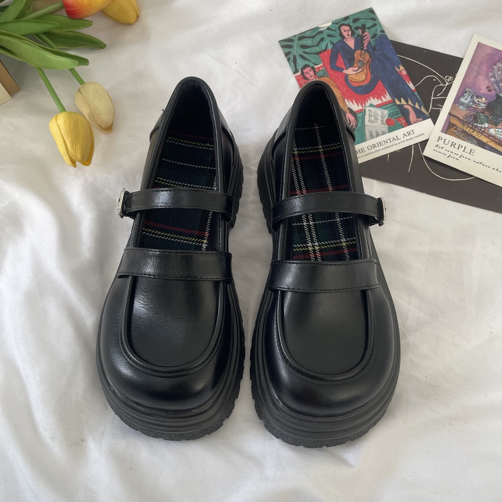 Giày Búp Bê đế cao có quai Vintage Pong Shoes - FULL BOX - Mã 1527