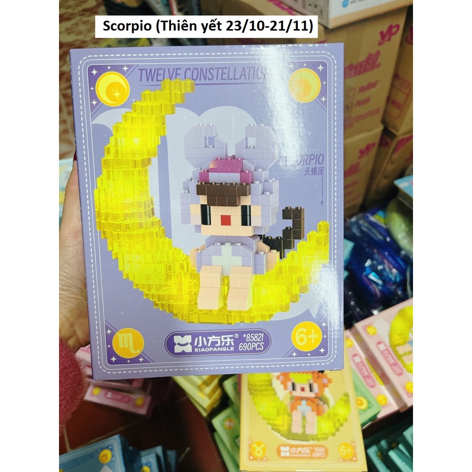 Lego phát sáng 12 cung hoàng đạo có đèn led size to