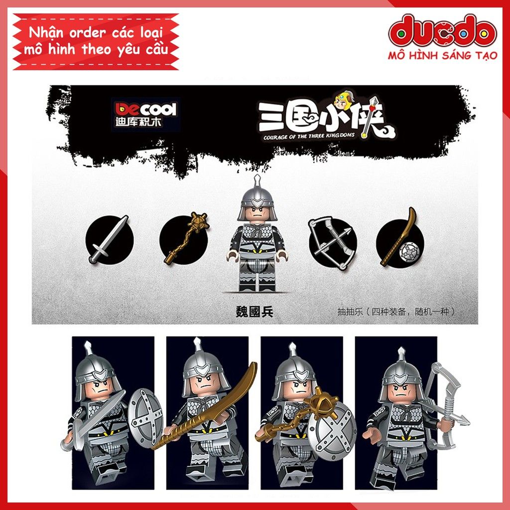 Dcool 300A Minifigures lính TAM QUỐC binh khí ngẫu nhiên tuyệt đẹp - Đồ chơi Lắp ghép Xếp hình Mô hình Mini