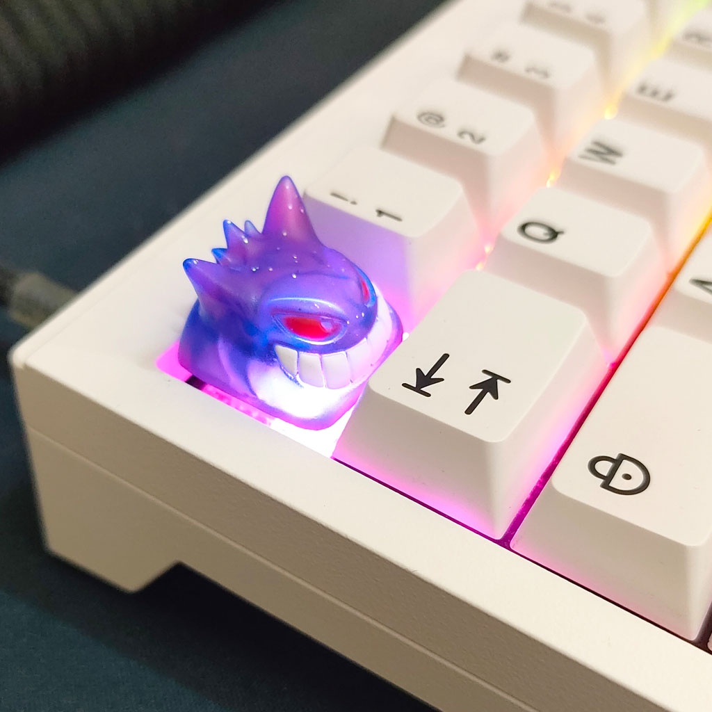 Nút bàn phím cơ artisan keycap gengar galaxy xuyên led