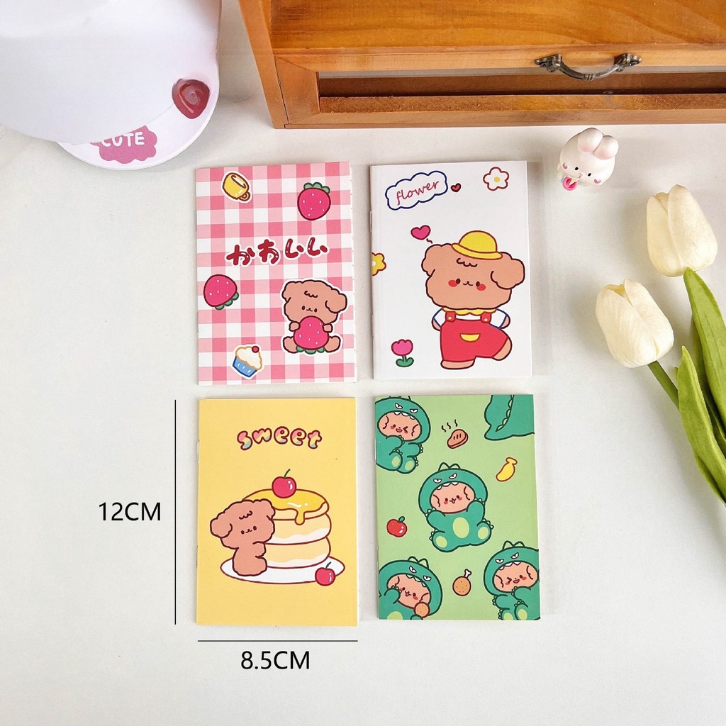 Sổ Tay Mini Ghi Chép Cute Kẻ Ngang Caro Lò Xo Timo VPS23