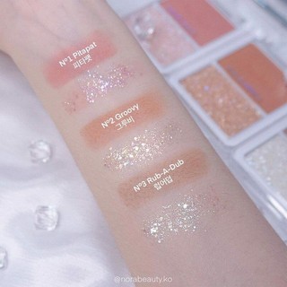 Bảng phấn mắt 2 ô kèm nhũ unleashia tap me palette duo