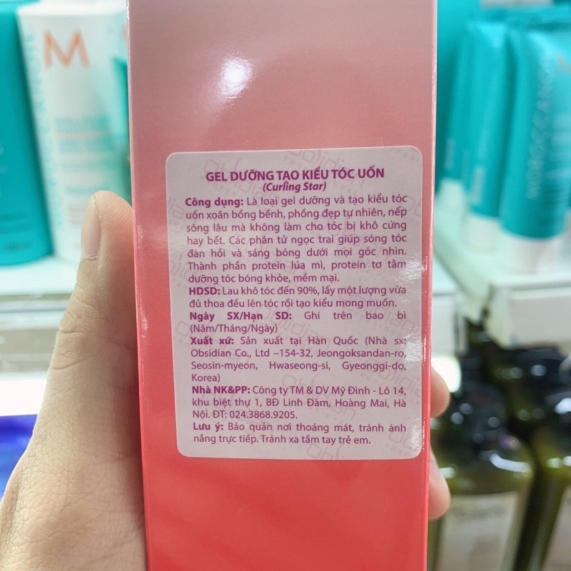 Gel Obsidian Cho Tóc Uốn Xoăn Tự Nhiên Curling Star - Natual Curling Star 150ml - HSG191