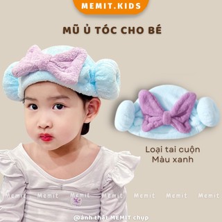 Khăn quấn tóc, mũ ủ tóc cho bé gái,khăn siêu thấm khô tóc