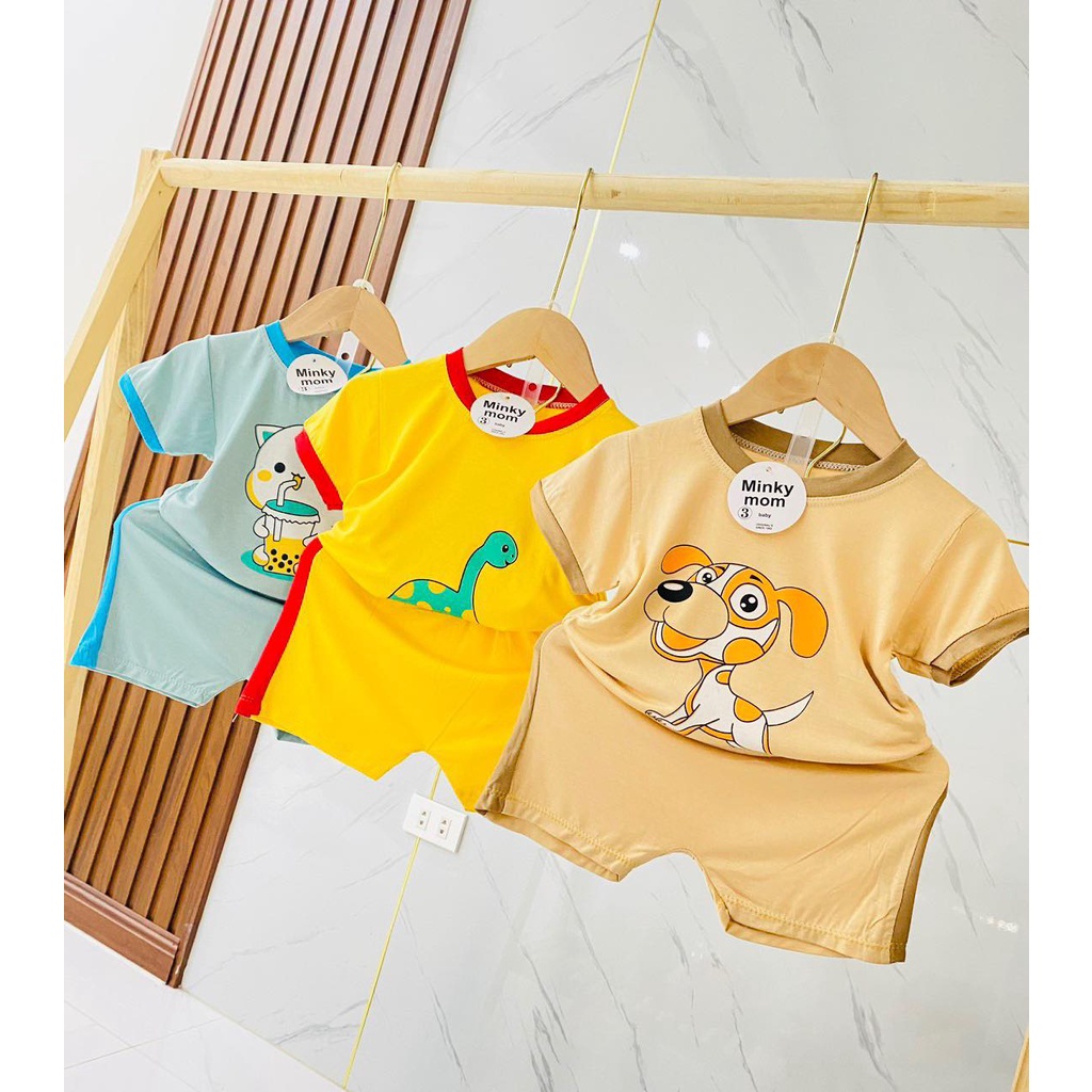 (M7)Bộ Cộc Quần Thể Thao Chất Liệu Thun Lạnh Cao Cấp Họa Tiết Thú Cưng