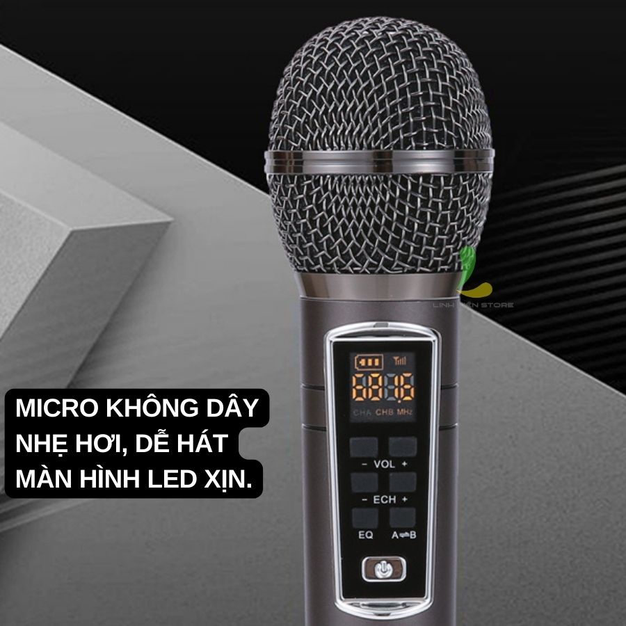 Loa Bluetooth Karaoke HOSAN SD306 PLUS vỏ nhựa ABS thiết kế mắt cú phiên bản nâng cấp âm thanh kèm micro cao cấp