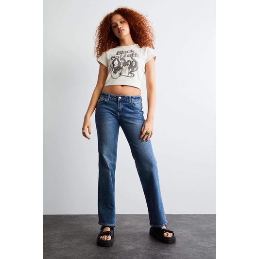 Áo croptop ôm thun cotton in nhóm nhạc Black Sabbath