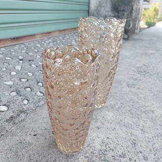 Lọ hoa thủy tinh pha lê cao cấp màu vàng cao 25cm - 30cm