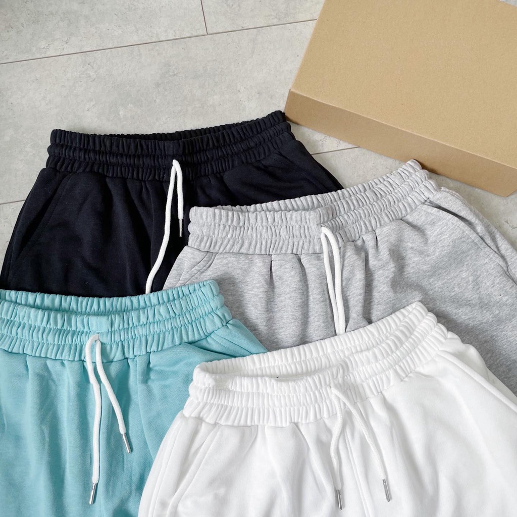 Quần đùi nam nữ vải cotton co giãn , thoáng mát mềm mại mặc nhà , đi chơi , đi làm