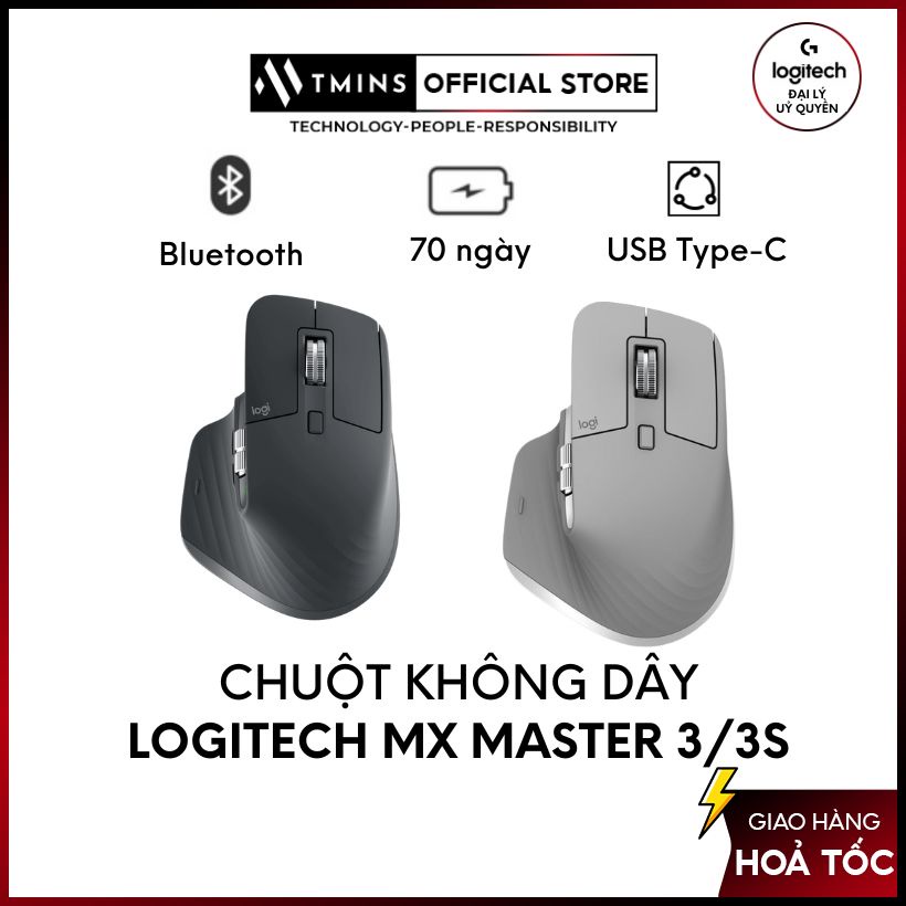 Chuột không dây Logitech MX Master 3 / 3s - Bảo hành 12 tháng