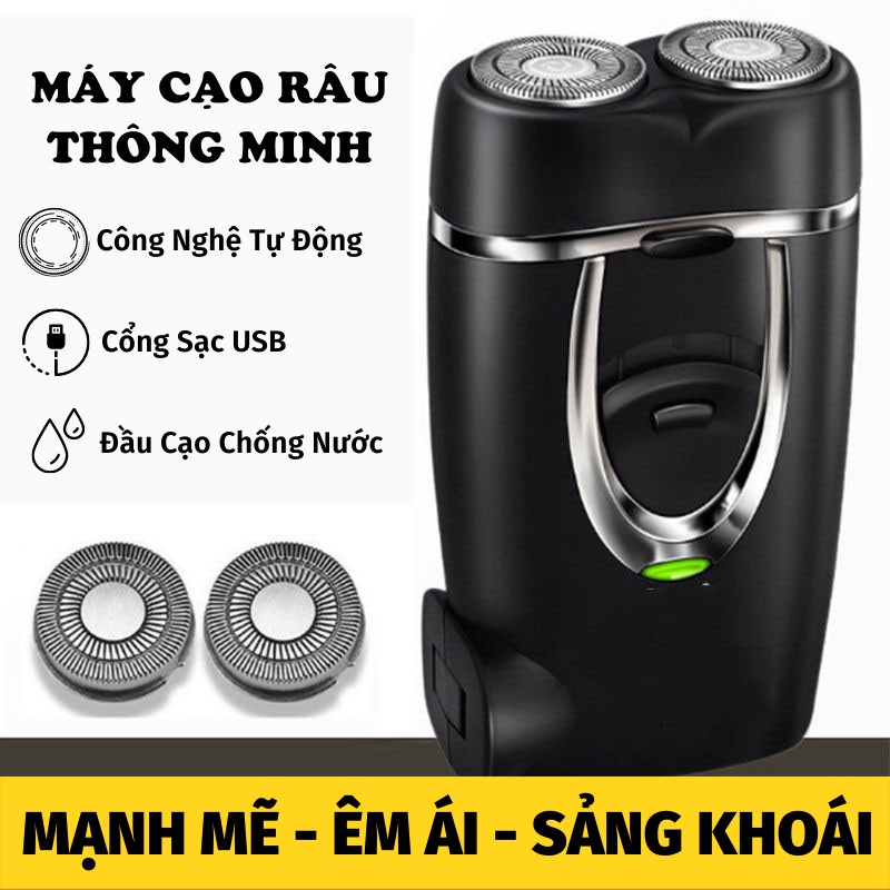 Máy Cạo Râu Thông Minh FEINITE FS-189 Lưỡi Dao Kép Tự Làm Sắc, Sử Dụng Pin Sạc Tiện Lợi