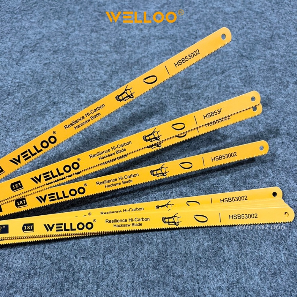 Combo 5 lưỡi, 10 lưỡi cưa đa năng Cao cấp WELLOO 300mm - Dùng cho cưa sắt cầm tay, siêu sắc bén