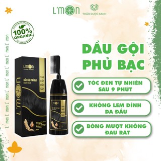 Dầu gội phủ bạc L'mon làm tóc đen nhanh 10 phút 200ml, dầu gội từ nhân sâm