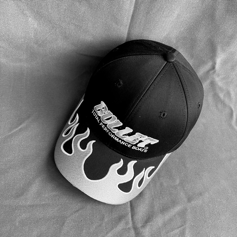 Nón lửa lưỡi trai BULLET_chất liệu cotton_màu đen_ dành cho nam và nữ