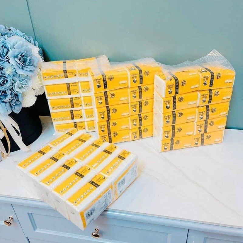 Bịch 10 Gói Giấy Ăn Gấu Trúc Sipiao Chính Hãng Siêu Dai Thấm Hút Tốt / Túi 10 Gói Giấy Ăn Gấu Trúc Đa Năng Mềm Mịn