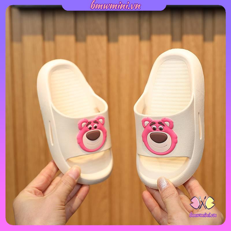 Dép lê gấu dâu hoạt hình trẻ em