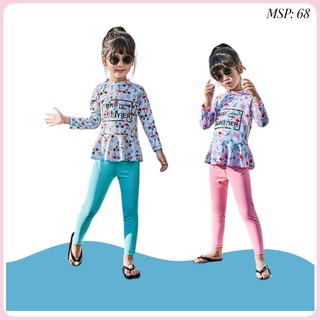 Đồ bơi dài tay bé gái size12-28kg