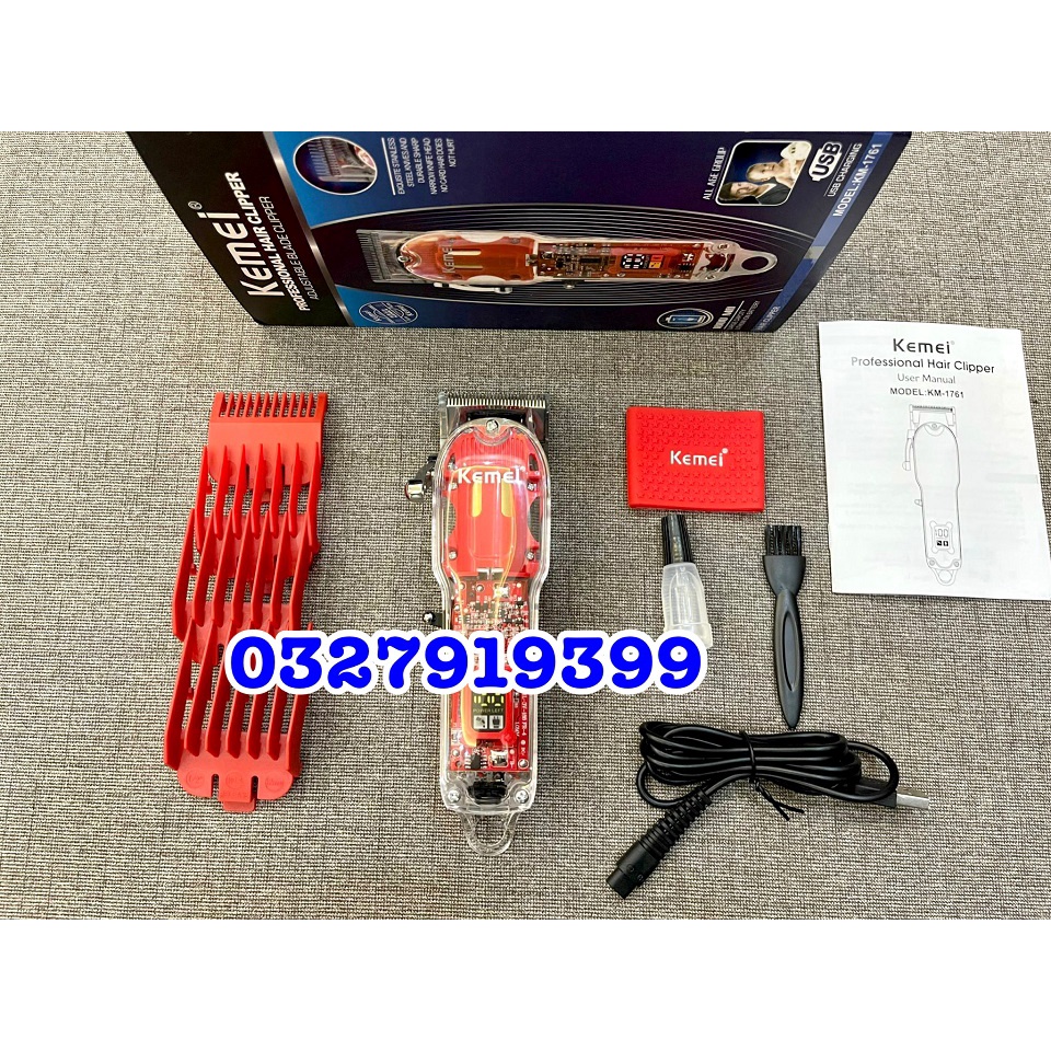✅freeship✅ Tông đơ cắt tóc cao cấp KEMEI 1761