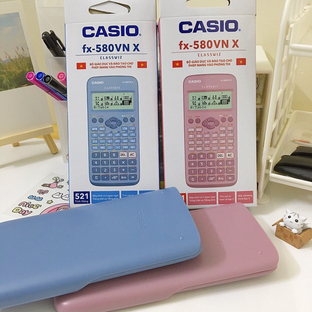 Máy Tính Casio FX-580VN X Sắc Màu Cá Tính Với 3 Màu