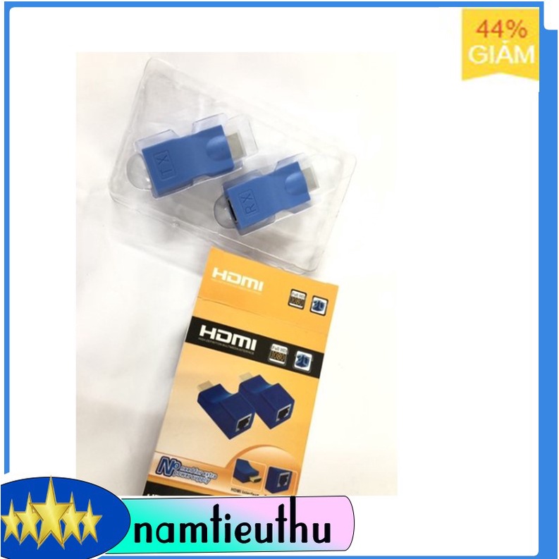 Bộ khuếch đại HDMI qua RJ45 (cáp mạng) kéo dài 30m (HDMI to lan)